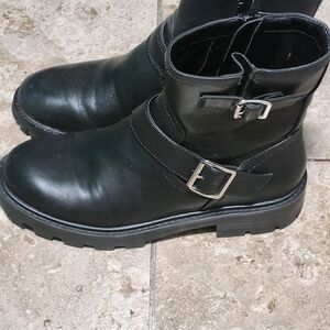 Lucky Brand Black Moto Boots